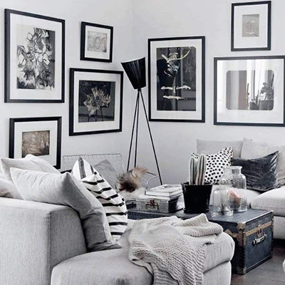 Black-White Decoration Ideas and Samples